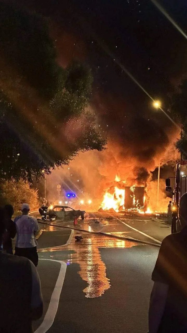Кадры жуткого ДТП под Москвой